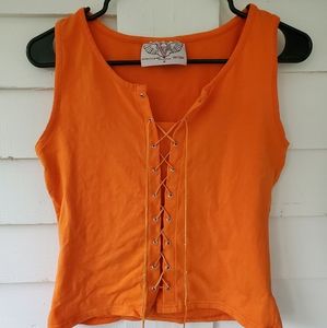 V-Twin Motorcycle Apparel for Her Lace-up Tank Top